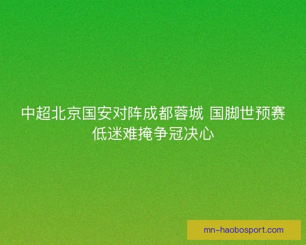 中超北京国安对阵成都蓉城 国脚世预赛低迷难掩争冠决心